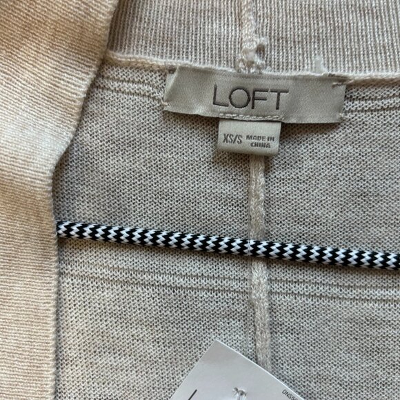 LOFT long cardigan, cream color sweater - Picture 7 of 11